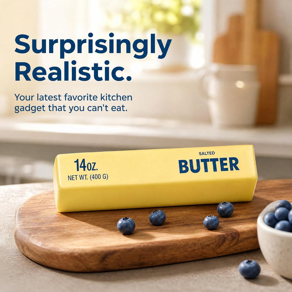 10In Giant Butter Squishy,Large Slow Rising Squishys,Big Squishy Butter Stress Relief Squeeze Toy, Large Butter Stick Stress Relief Slow Rising Fun for Anxiety Relief Party Favors