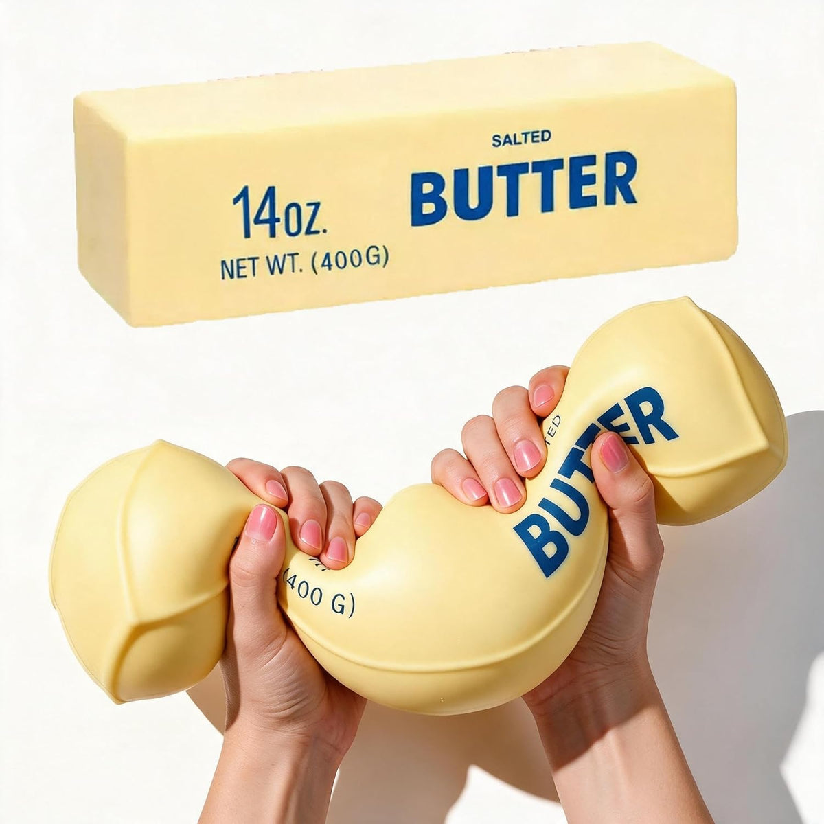 10In Giant Butter Squishy,Large Slow Rising Squishys,Big Squishy Butter Stress Relief Squeeze Toy, Large Butter Stick Stress Relief Slow Rising Fun for Anxiety Relief Party Favors