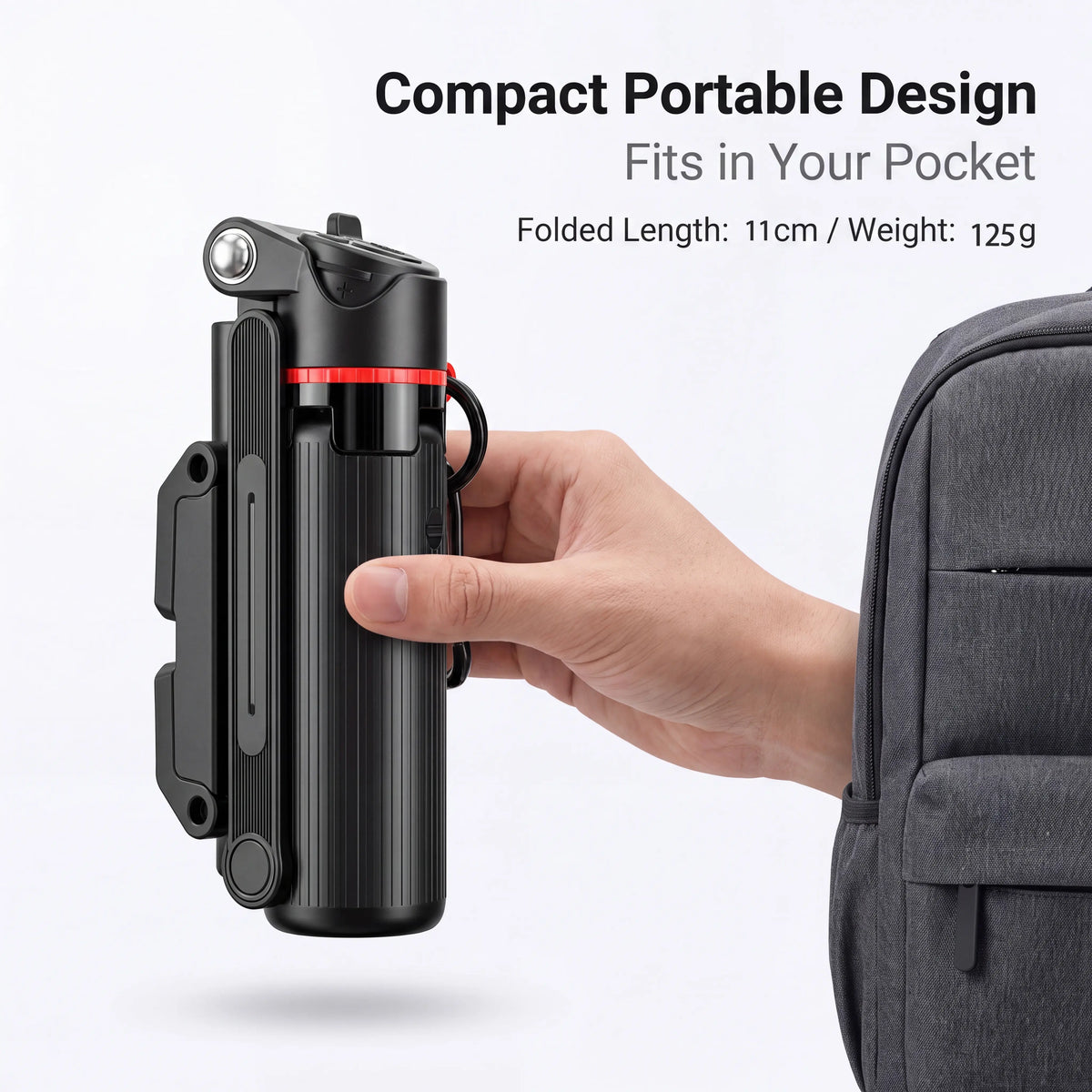 All-In-1 Folding Handheld Selfie Stick Telescopic Pole with Bluetooth Remote & Hook, Silicone-Stabilized Extendable Phone Tripod for Iphone/Android Smartphones, Box-Packaged Streaming Equipment, Portable Travel Accessory