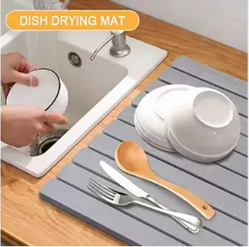 Quick Dry Stone Dish Drying Mat | Absorbent Kitchen Countertop Drying Pad